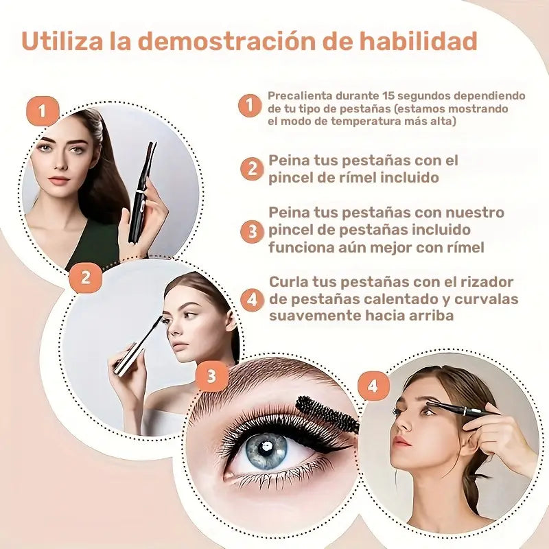 RIZADOR DE PESTAÑA ELECTRICO RECARGABLE